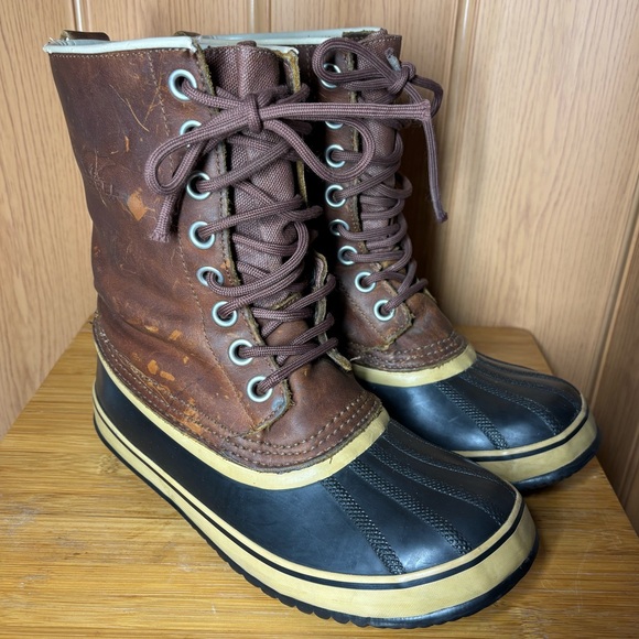 Sorel 1964 Womens Duck Brown Leather Waterproof Winter Snow Boots Sz 8 - Picture 8 of 11